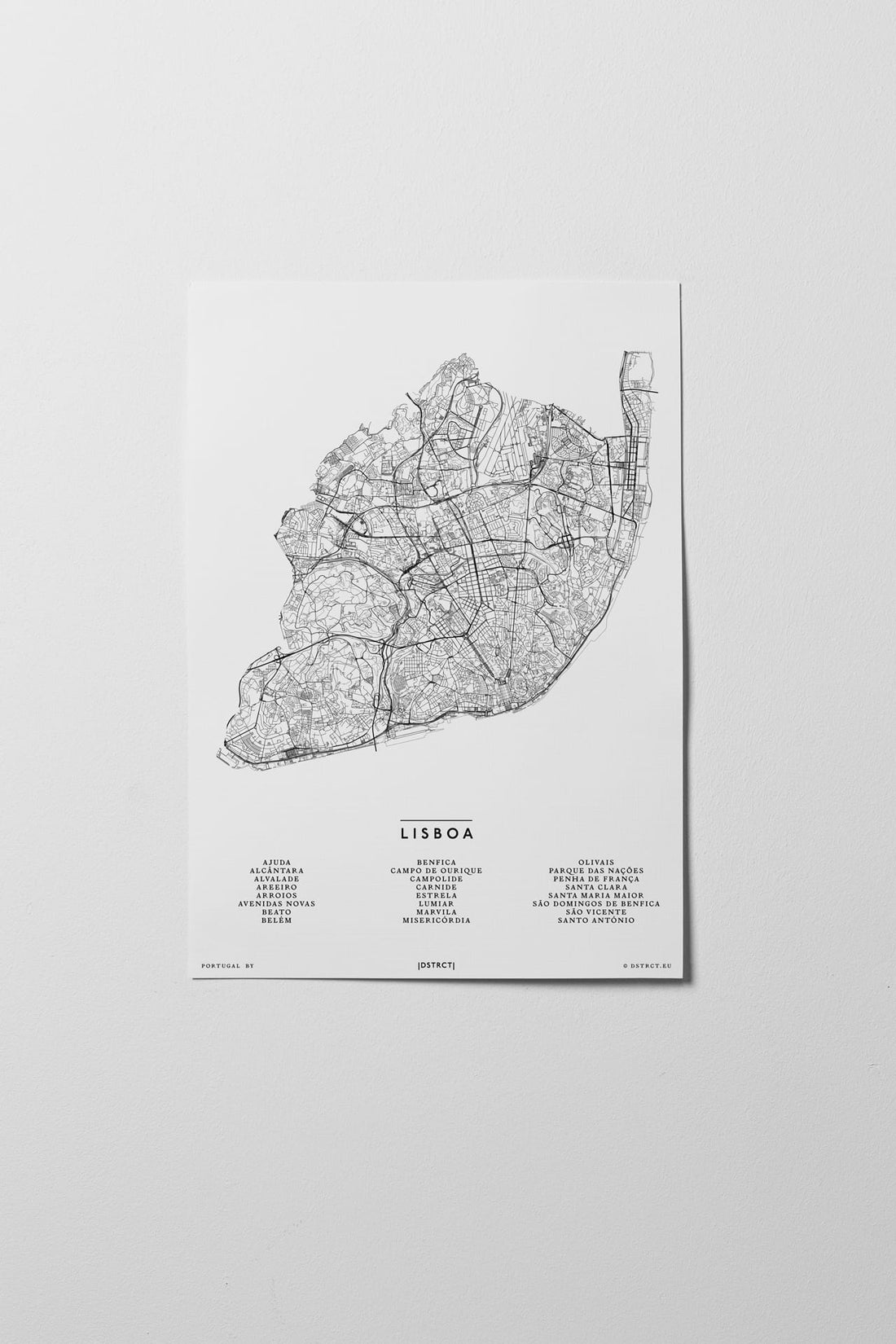 Lissabon | Lisboa | Portugal | City Map Karte Plan Bild Print Poster Illustration Unframed Ohne Rahmen