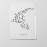 St. Leonhard | 8010, 8047 | Graz | City Map Karte Plan Bild Print Poster Unframed Ohne Rahmen