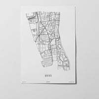 Gries | 8020, 8053, 8055 | Graz | City Map Karte Plan Bild Print Poster Unframed Ohne Rahmen