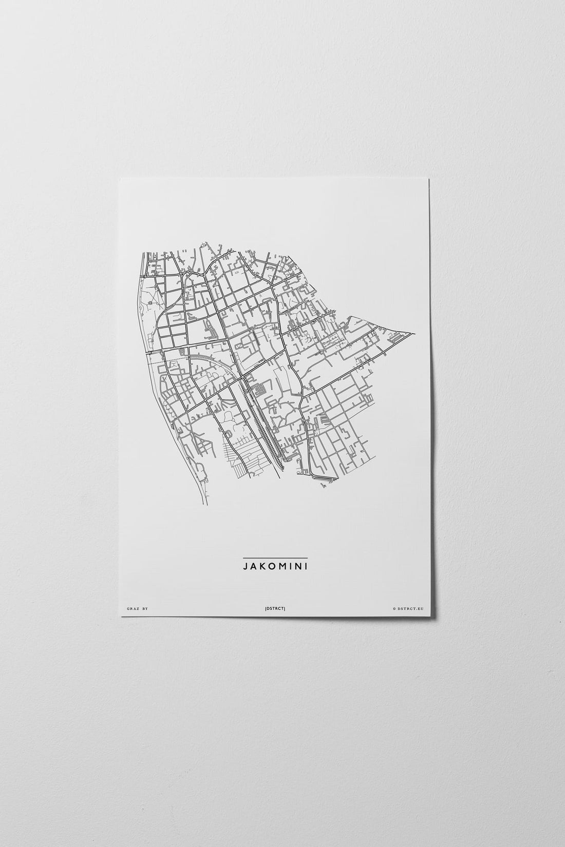 Jakomini | 8010, 8041, 8042 | Graz | City Map Karte Plan Bild Print Poster Unframed Ohne Rahmen