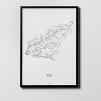 Ries | 8010, 8036, 8044, 8047 | Graz | City Map Karte Plan Bild Print Poster Framed Mit Rahmen