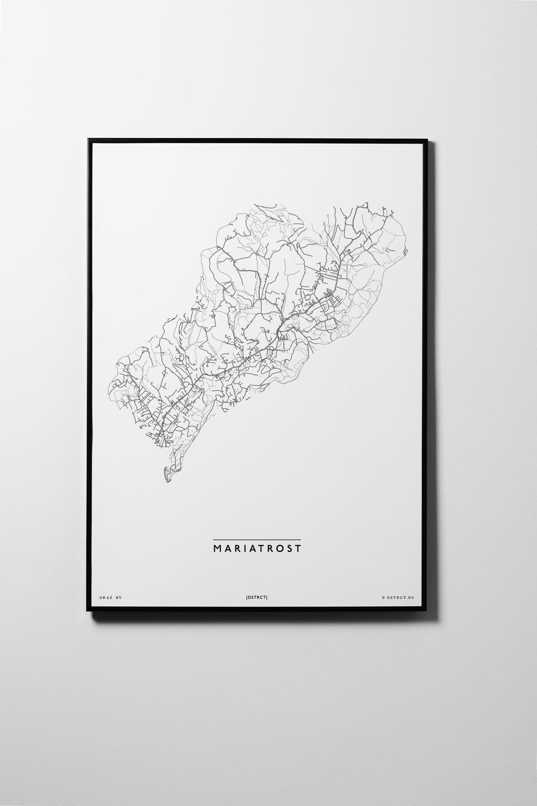 Mariatrost | 8010, 8036, 8043, 8044 | Graz | City Map Karte Plan Bild Print Poster Framed Mit Rahmen L & XL