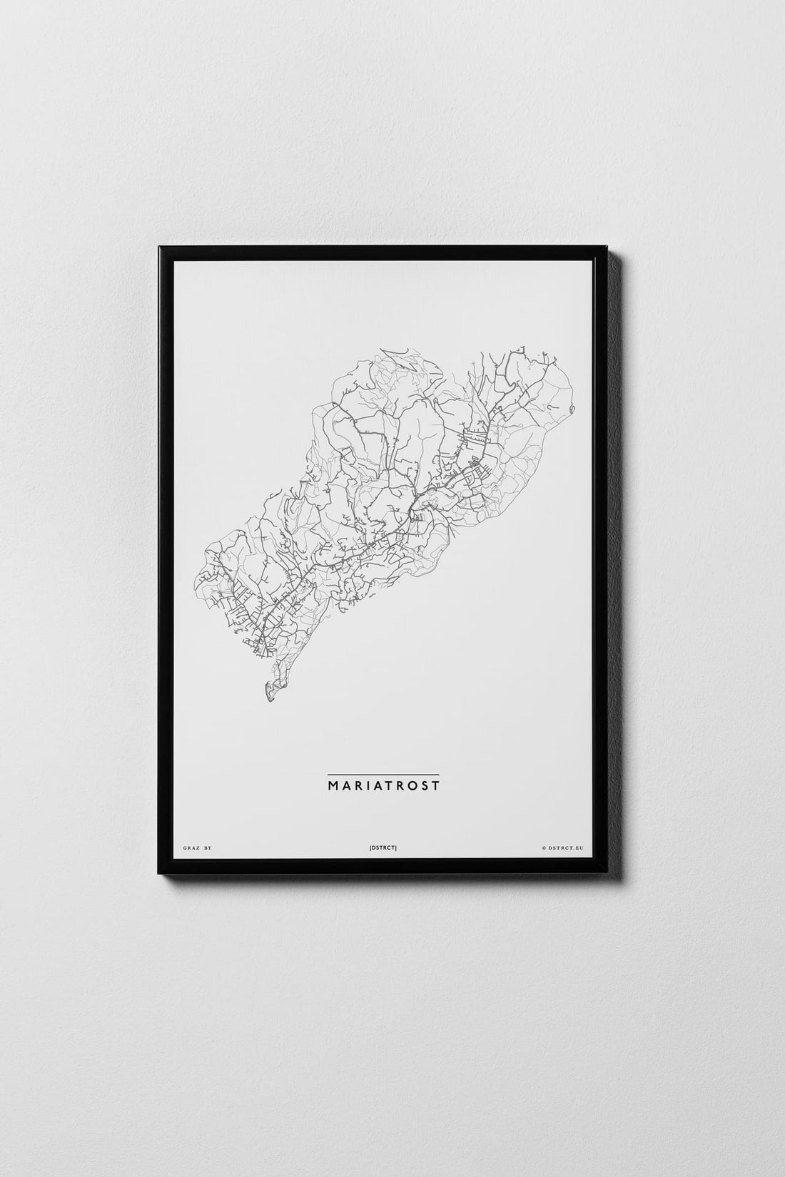 Mariatrost | 8010, 8036, 8043, 8044 | Graz | City Map Karte Plan Bild Print Poster Framed Mit Rahmen