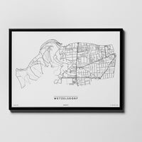 Wetzelsdorf | 8020, 8052, 8053 | Graz | City Map Karte Plan Bild Print Poster Framed Mit Rahmen
