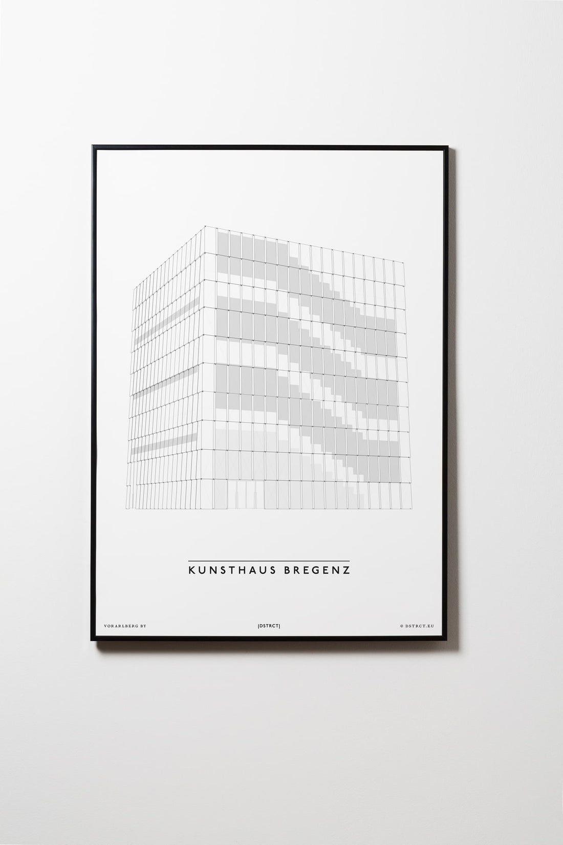 Kunsthaus Bregenz | City Map Karte Plan Bild Print Poster Framed Mit Rahmen L & XL