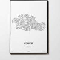 Ottakring | 1160 | Wien | City Map Karte Plan Bild Print Poster Mit Rahmen Framed L & XL