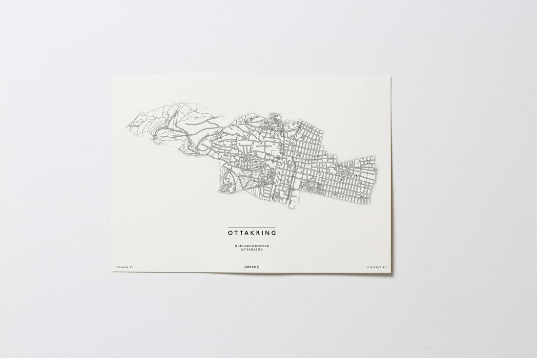 Ottakring | 1160 | Wien | City Map Karte Plan Bild Print Poster Ohne Rahmen Unframed