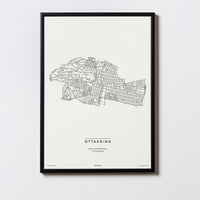 Ottakring | 1160 | Wien | City Map Karte Plan Bild Print Poster Mit Rahmen Framed
