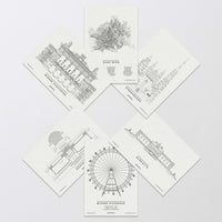 6er Set Minigrafiken / Postkartten Wien | Wien | Österreich | City Map Karte Plan Bild Print Poster