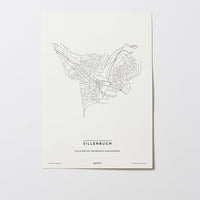 Sillenbuch | 70619 | Stuttgart | City Map Karte Plan Bild Print Poster Ohne Rahmen Unframed
