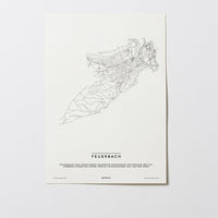 Feuerbach | 70469 | Stuttgart | City Map Karte Plan Bild Print Poster Ohne Rahmen Unframed