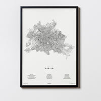 Berlin | Deutschland | City Map Karte Plan Bild Print Poster Mit Rahmen FramedBerlin | Deutschland | City Map Karte Plan Bild Print Poster Mit Rahmen Framed