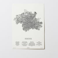 Nürnberg | Bayern | Deutschland | City Map Karte Plan Bild Print Poster Ohne Rahmen Unframed