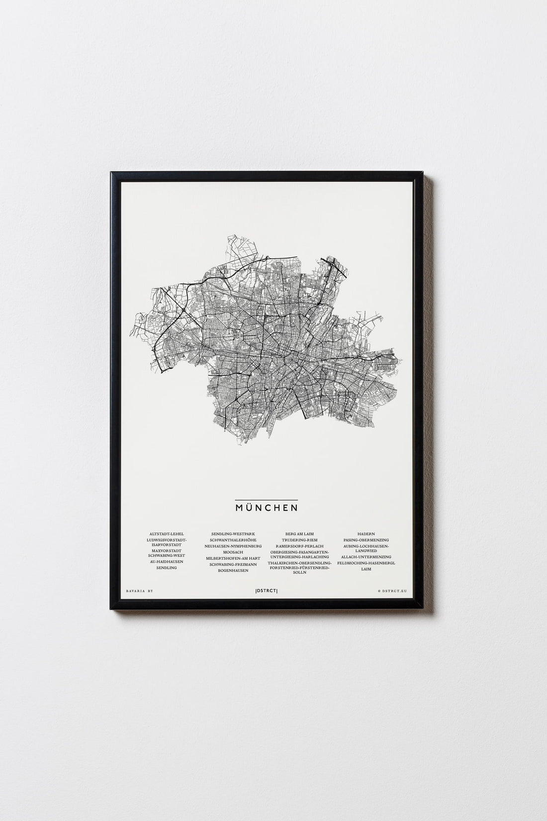 Nürnberg | Bayern | Deutschland | City Map Karte Plan Bild Print Poster Mit Rahmen Framed