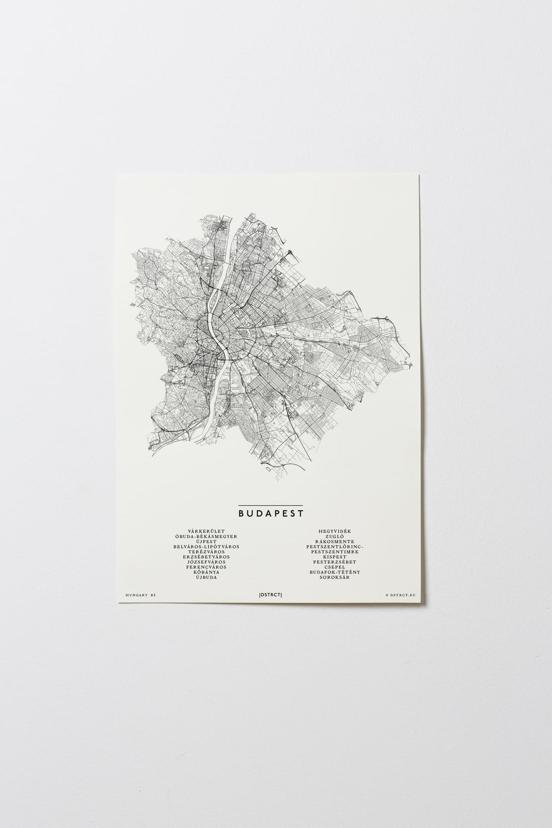Budapest | Ungarn | City Map Karte Plan Bild Print Poster Ohne Rahmen Unframed