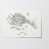 Venedig Venezia | Italien | City Map Karte Plan Bild Print Poster Ohne Rahmen Unframed