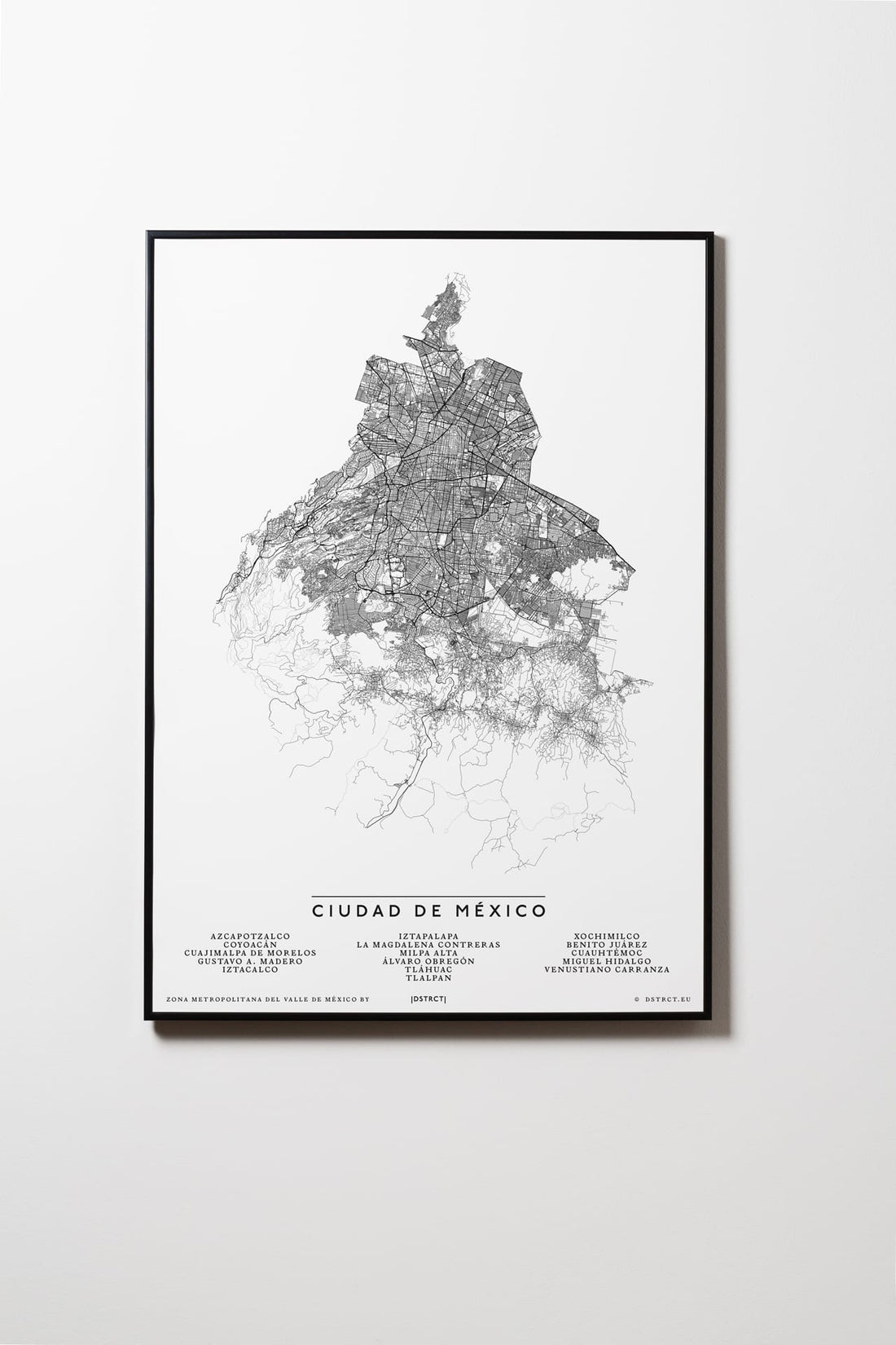 Mexiko-Stadt | Mexiko | City Map Karte Plan Bild Print Poster Mit Rahmen Framed L & XL