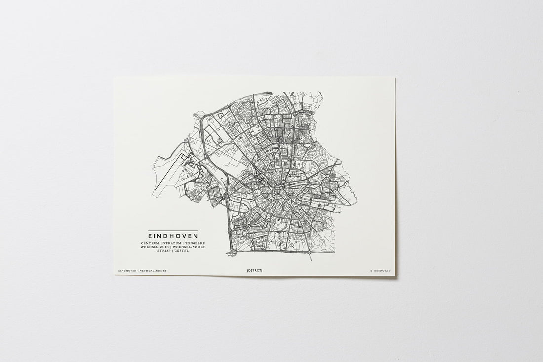 Eindhoven | Niederlande | City Map Karte Plan Bild Print Poster Ohne Rahmen Unframed