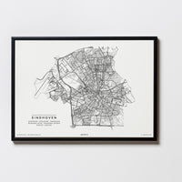 Eindhoven | Niederlande | City Map Karte Plan Bild Print Poster Mit Rahmen Framed