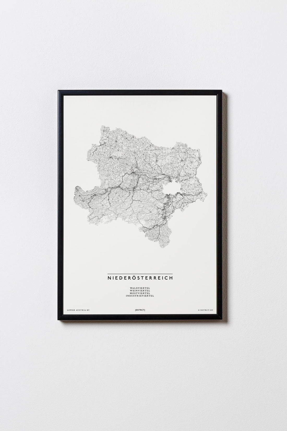 Niederösterreich | Österreich | City Map Karte Plan Bild Print Poster Illustration Framed mit Rahmen