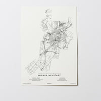 Wiener Neustadt | 2700 - 2752 | Niederösterreich | City Map Karte Plan Bild Poster Ohne Rahmen Unframed