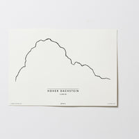 Hoher Dachstein | Oberösterreich | Illustration | Zeichnung Bild Print Poster Ohne Rahmen Unframed