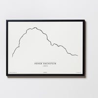 Hoher Dachstein | Oberösterreich | Illustration | Zeichnung Bild Print Poster Mit Rahmen Framed