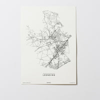 Leonding | Oberösterreich | City Map Karte Plan Bild Print Poster Ohne Rahmen Unframed