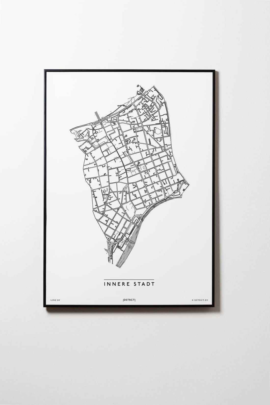 Innere Stadt | 4020 | Linz | City Map Karte Plan Bild Print Poster Mit Rahmen Framed L & XL