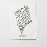 Innere Stadt | 4020 | Linz | City Map Karte Plan Bild Print Poster Ohne Rahmen Unframed