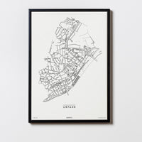 Urfahr | 4040 | Linz | City Map Karte Plan Bild Poster Print Bezirk Mit Rahmen Framed