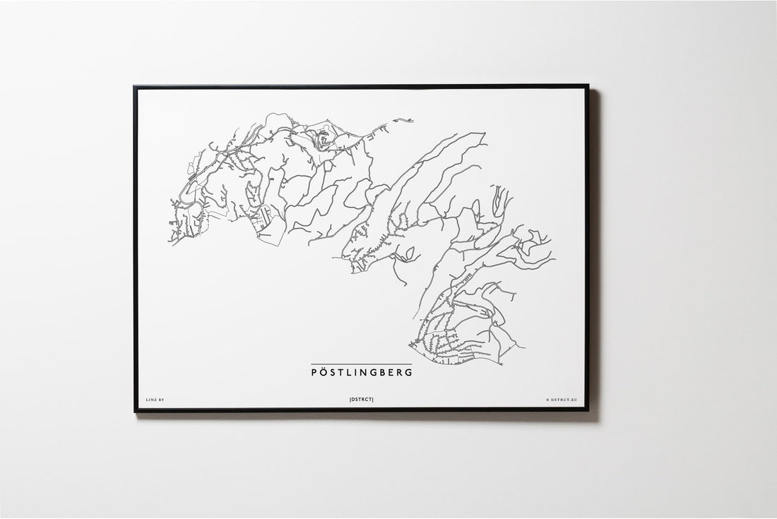 Pöstlingberg | 4040 | Linz | City Map Karte Plan Bild Poster Print Mit Rahmen Framed L & XL