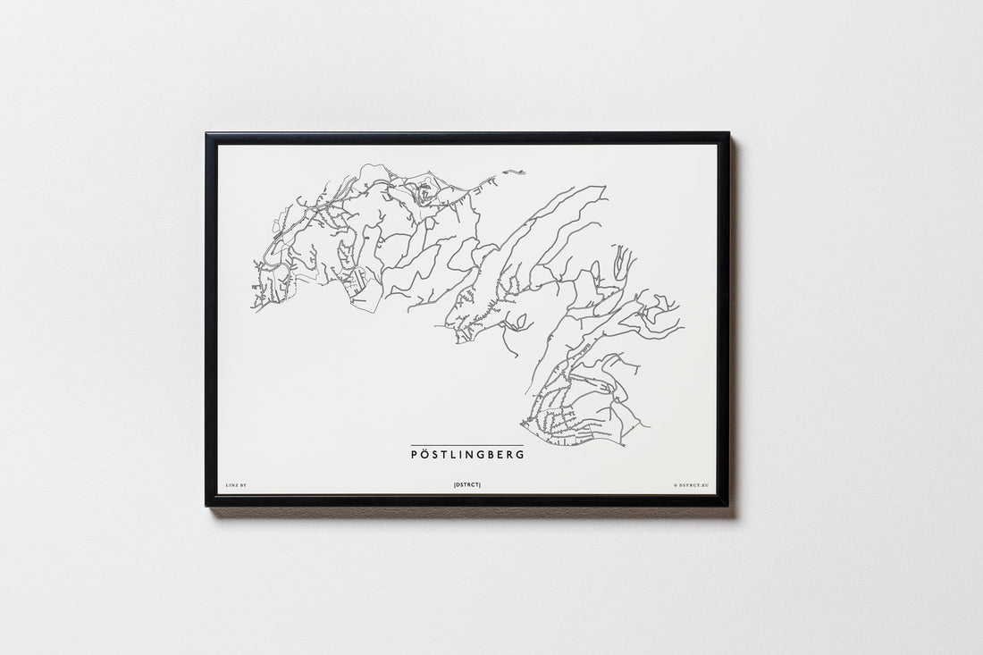 Pöstlingberg | 4040 | Linz | City Map Karte Plan Bild Poster Print Mit Rahmen Framed