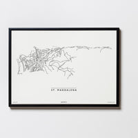 St. Magdalena | 4040 | Linz | City Map Karte Plan Bild Print Poster Mit Rahmen Framed