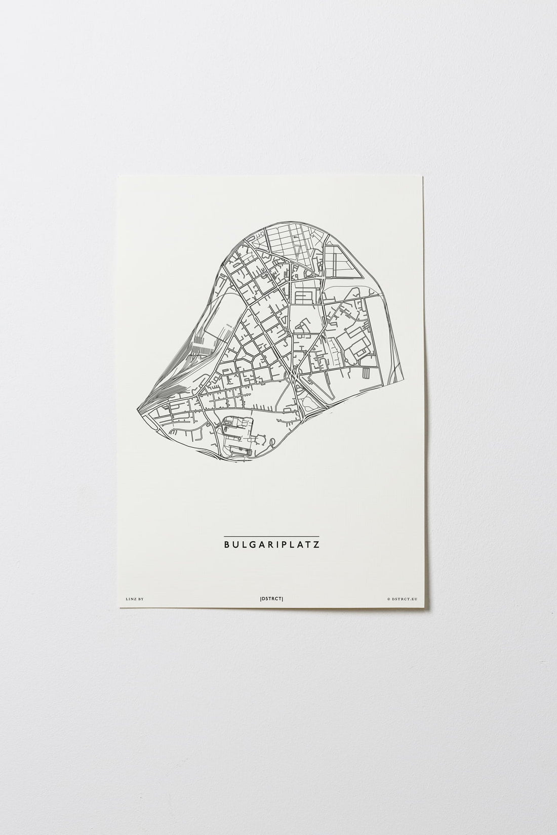 Bulgariplatz | 4020 | Linz | City Map Karte Plan Bild Poster Print Ohne Rahmen Unframed