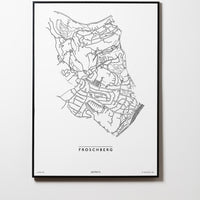Froschberg | 4020 | Linz | City Map Karte Plan Bild Poster Print Mit Rahmen Framed L & XL