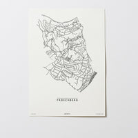 Froschberg | 4020 | Linz | City Map Karte Plan Bild Poster Print Ohne Rahmen Unframed