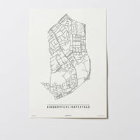 Bindermichl-Keferfeld | 4020 | Linz | City Map Karte Plan Bild Print Poster Ohne Rahmen Unframed