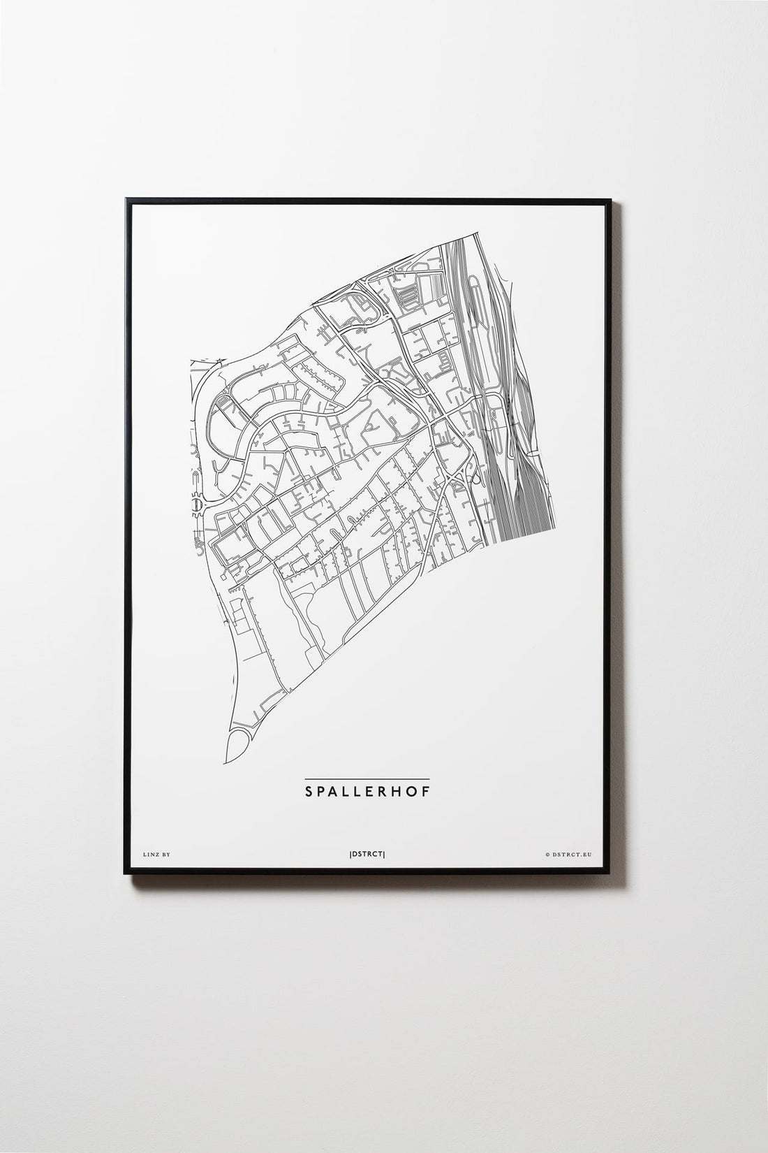 Spallerhof | 4020 | Linz | City Map Karte Plan Bild Poster Print Mit Rahmen Framed L & XL