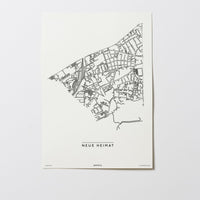 Neue Heimat | 4030 | Linz | City Map Karte Plan Bild Poster Print Ohne Rahmen Unframed