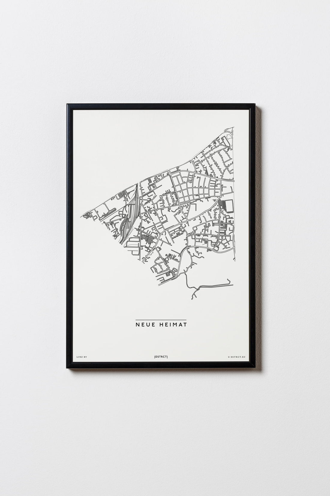 Neue Heimat | 4030 | Linz | City Map Karte Plan Bild Poster Print Mit Rahmen Framed
