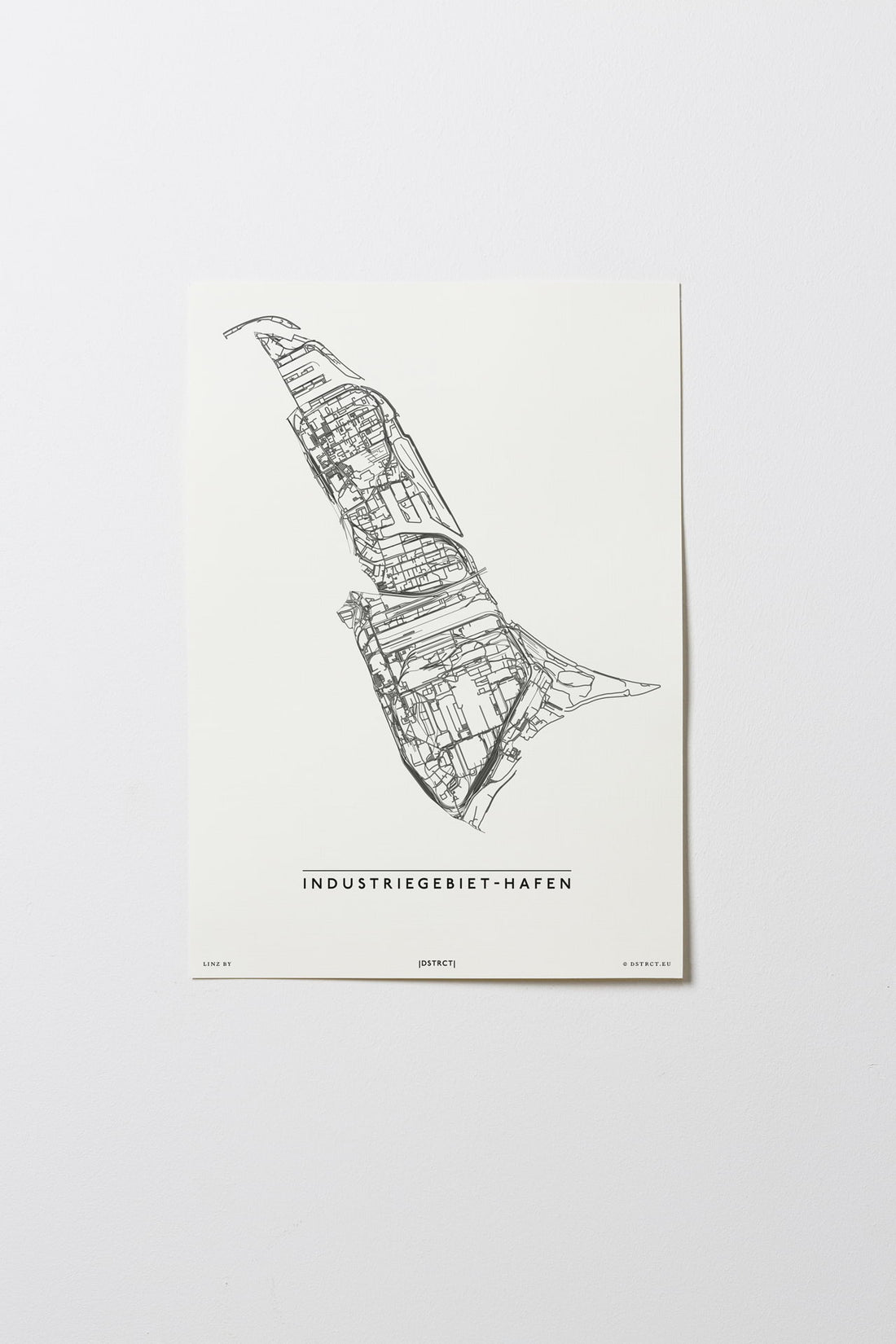 Industriegebiet-Hafen | 4020 | Linz | City Map Karte Plan Bild Poster Print Ohne Rahmen Unframed