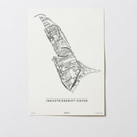 Industriegebiet-Hafen | 4020 | Linz | City Map Karte Plan Bild Poster Print Ohne Rahmen Unframed