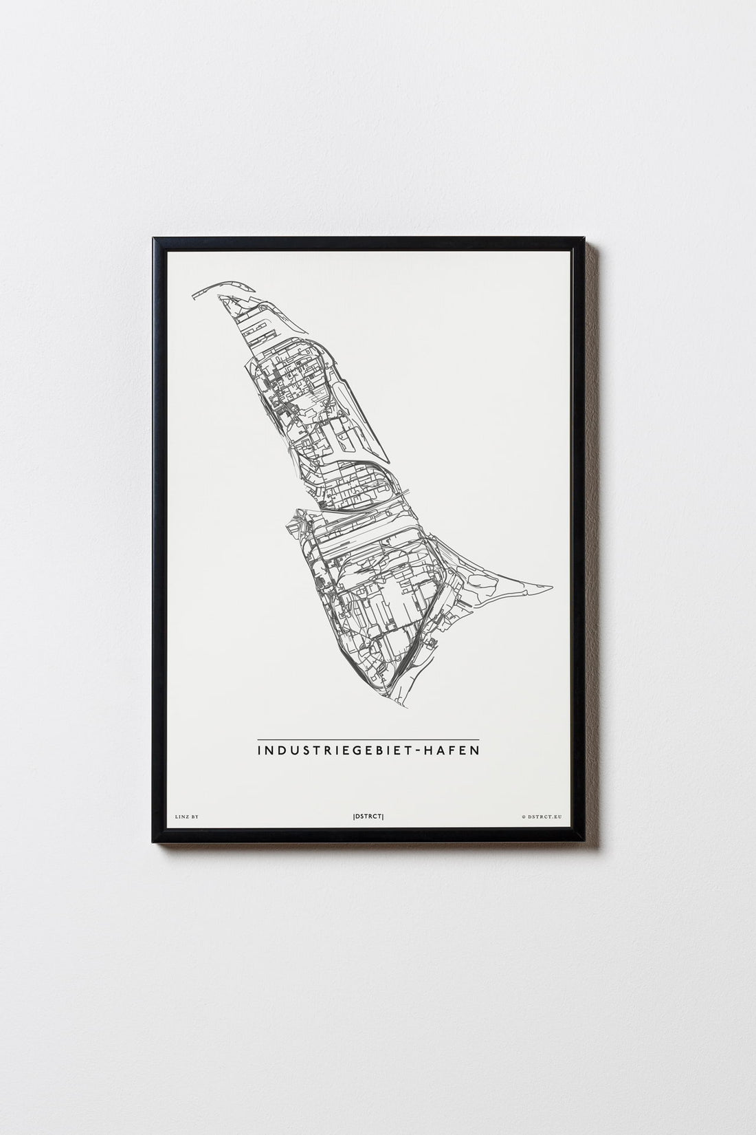 Industriegebiet-Hafen | 4020 | Linz | City Map Karte Plan Bild Poster Print Mit Rahmen Framed