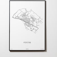 Pichling | 4030 | Linz | City Map Karte Plan Bild Poster Print Mit Rahmen Framed L & XL