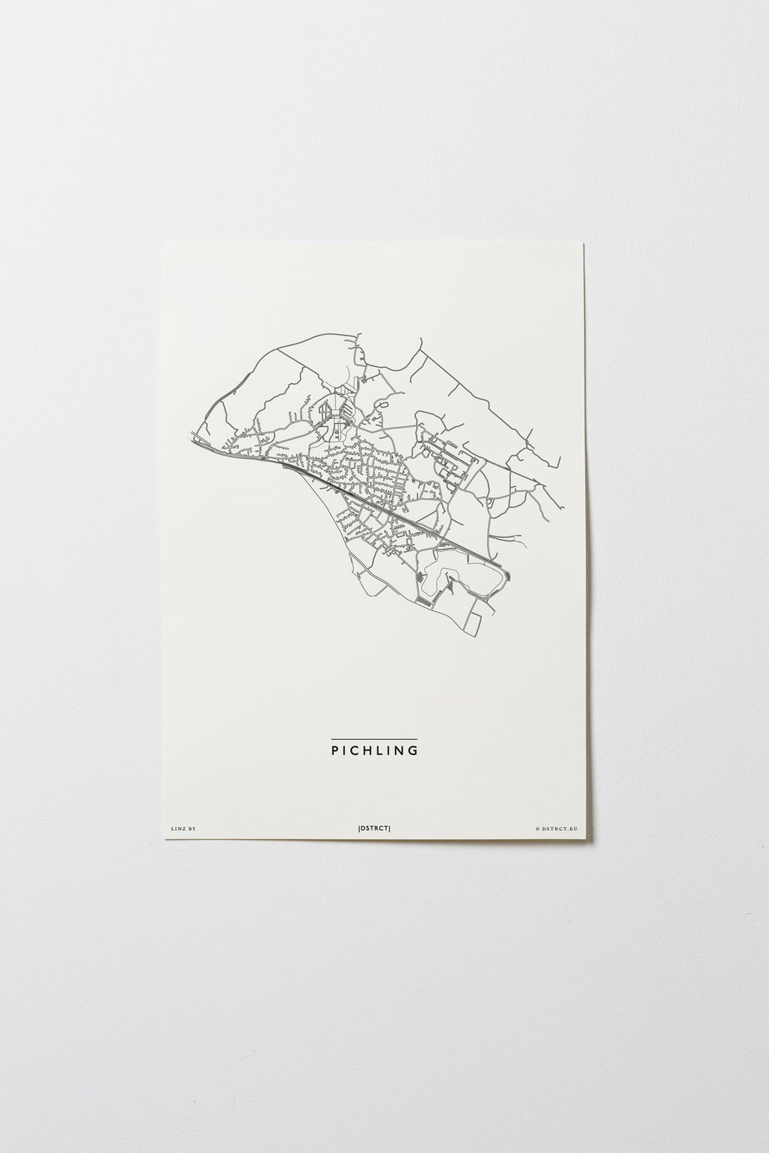 Pichling | 4030 | Linz | City Map Karte Plan Bild Poster Print Ohne Rahmen Unframed