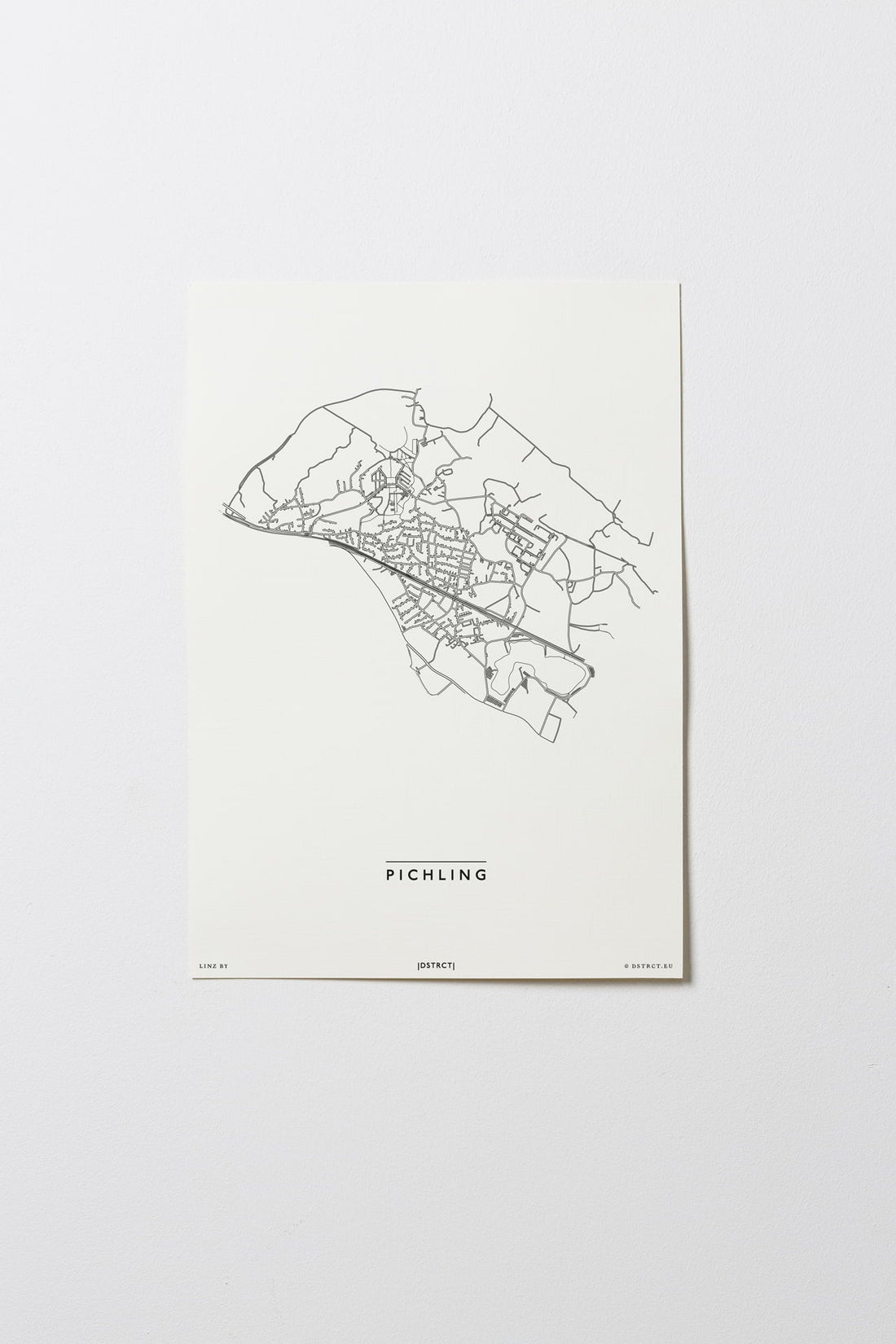 Pichling | 4030 | Linz | City Map Karte Plan Bild Poster Print Ohne Rahmen Unframed