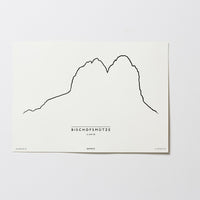 Bischofsmütze | Salzburg | Illustration | Zeichnung Bild Print Poster Ohne Rahmen Unframed