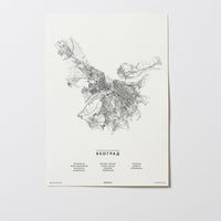 Belgrad | Beograd | Serbien | City Map Karte Plan Bild Print Poster Ohne Rahmen Unframed