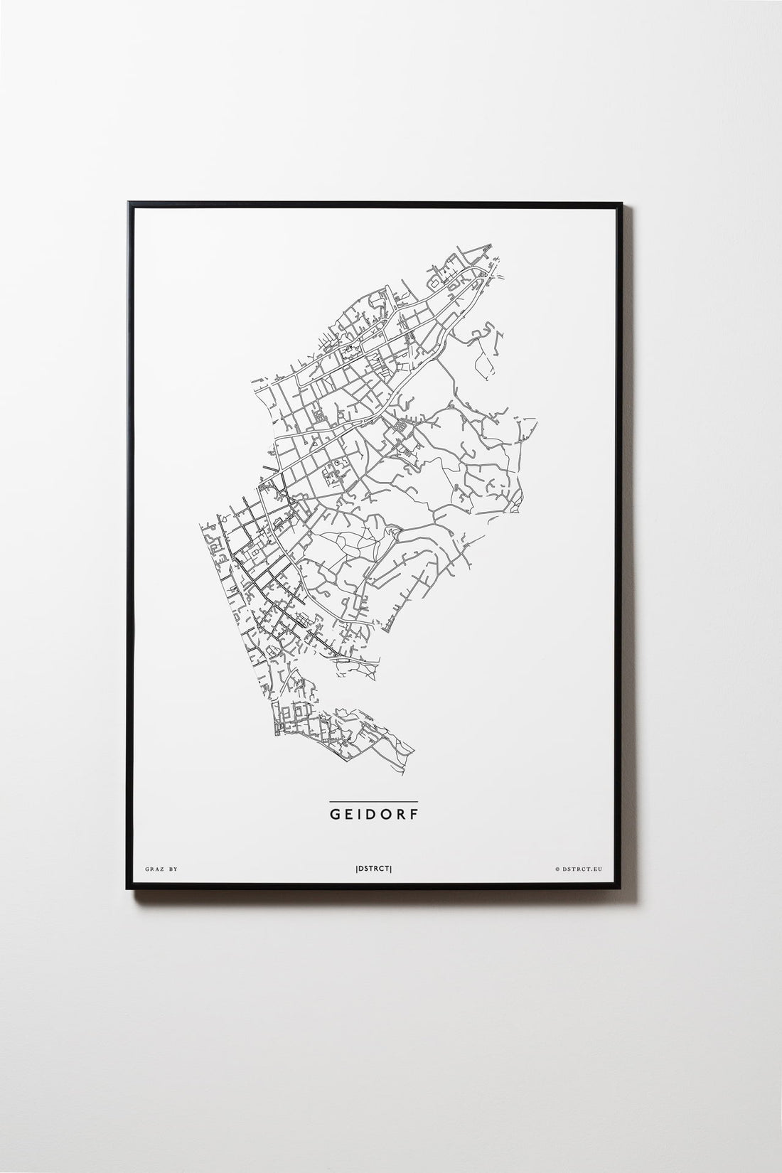 Geidorf | 8010 - 8036 | Graz | City Map Karte Plan Bild Print Poster Mit Rahmen Framed L & XL